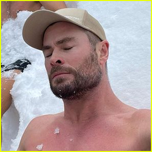 Chris Hemsworth Shows Off Fit Shirtless Bod While Taking 'Snow Bath'