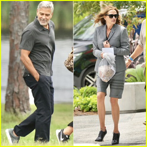 George Clooney & Julia Roberts Arrive on Set to Film 'Ticket to Paradise' in Australia