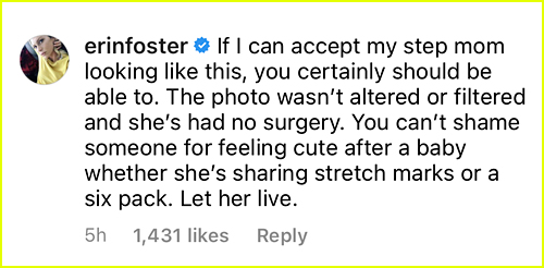 Erin Foster comment