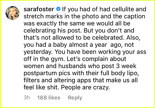 Sara Foster comment