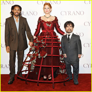 Haley Bennett Wows In Structural Dress at 'Cyrano' Premiere With Peter Dinklage