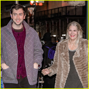 Nicholas Braun Steps Out for the Knicks Game with His Mom in NYC!
