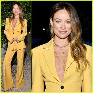 Olivia Wilde Looks So Chic in Her Yellow Suit at an Audi Dinner