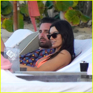 Scott Disick & Model Bella  Banos Keep Close During Another Day at the Beach in St. Barts