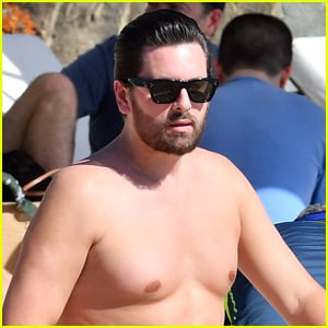 Scott Disick Spotted Going Shirtless During a Beach Day in St. Barts