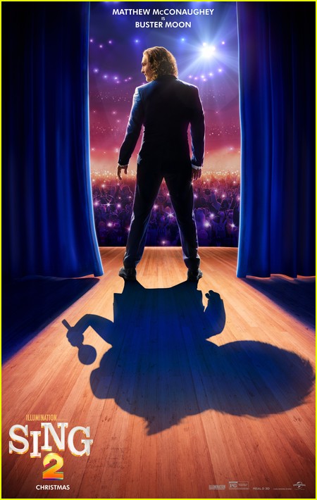 Matthew McConaughey as Buster Moon in Sing 2 movie poster