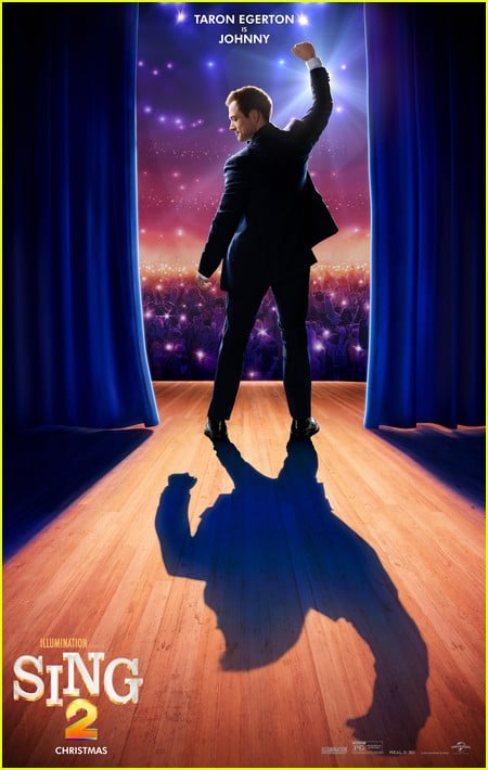 Taron Egerton as Johnny in Sing 2 movie poster