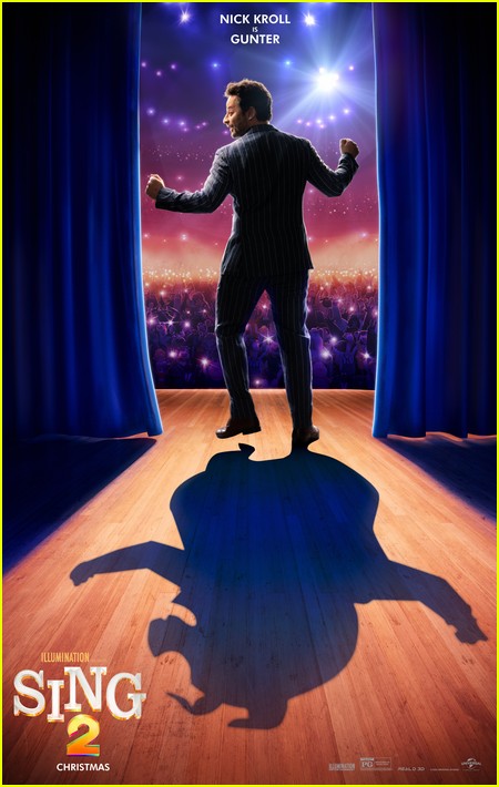 Nick Kroll as Gunter in Sing 2 movie poster