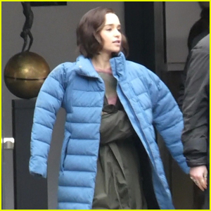 Emilia Clarke Arrives on Set to Film Marvel Series 'Secret Invasion'