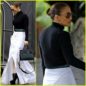 Jennifer Lopez Gets Dressed Up for Lunch Date with Her Kids