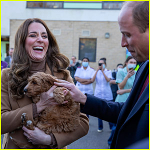 Duchess Kate Middleton & Prince William Meet a Therapy Puppy Named Alfie!