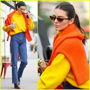 Kendall Jenner Colorful Sports Outfits for LA Day Out