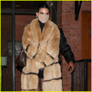 Kendall Jenner Sports a Fur Coat During a Night Out in Aspen