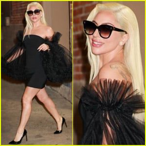 Lady Gaga Stuns in Little Black Dress for Appearance on 'Jiimmy Kimmel Live!'