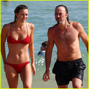 Sean Penn's Ex Leila George Enjoys a Beach Day in Australia with Actor Kick Gurry