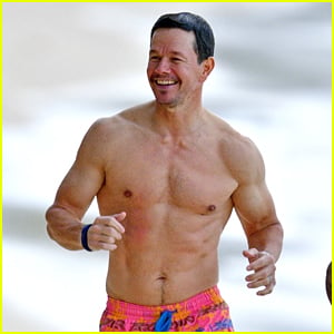 Shirtless Mark Wahlberg Looks Ripped at Age 50 - See His New Beach Photos!