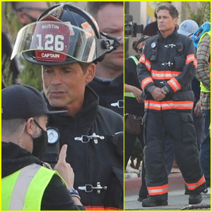 Rob Lowe Suits Up In His Firefighter Gear to Film '9-1-1: Lone Star'