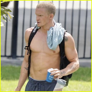 Cody Simpson Goes Shirtless as He Leaves the Pool After Training