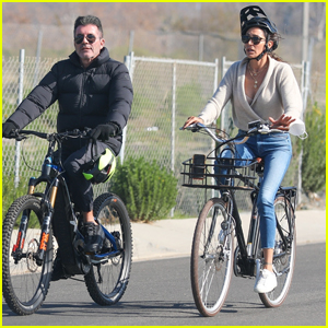 Simon Cowell Goes for Bike Ride Around Malibu with Longtime Girlfriend Lauren Silverman
