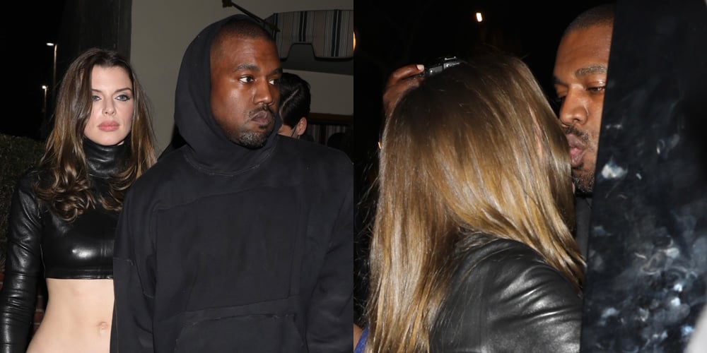 Kanye West & Julia Fox Sneak a Kiss During Night Out Julia Fox, Kanye