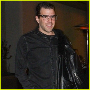 Zachary Quinto Grabs Dinner with A Friend in Los Angeles