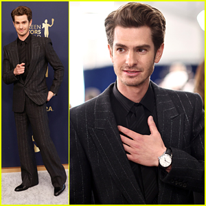 Andrew Garfield Looks Super Sharp In Pinstripes at SAG Awards 2022