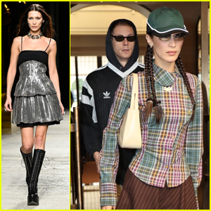 Bella Hadid Steps Out with Boyfriend Marc Kalman Before Hitting the Runway for Ports 1961