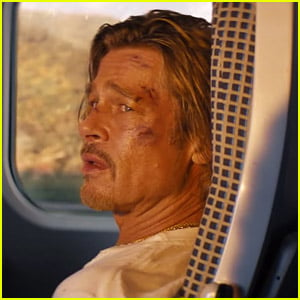 Brad Pitt is Bloody & Bruised in 'Bullet Train' Teaser Ahead of Next Week's Trailer Unveil