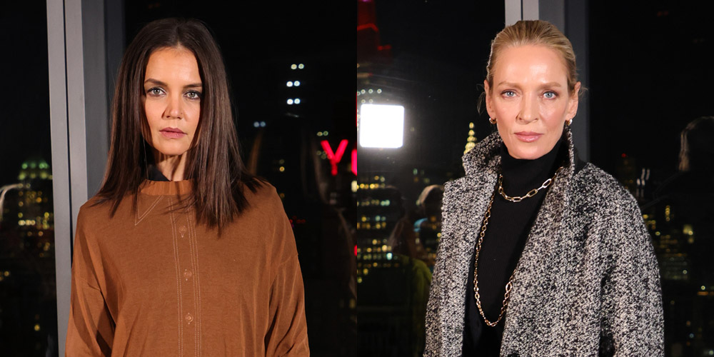 Katie Holmes, Uma Thurman, & More Step Out for Tory Burch's NYFW Show