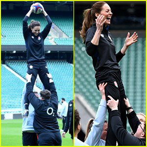 Kate Middleton Gets Hoisted in the Air During Rugby Practice!
