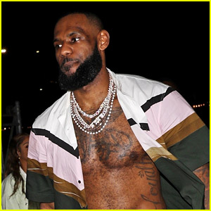 LeBron James Wears His Shirt Unbuttoned, Flashes Body at Super Bowl After Party