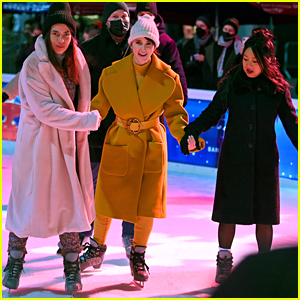 Rachel Brosnahan & 'Marvelous Mrs. Maisel' Cast Celebrate New Season With An Ice Skating Party