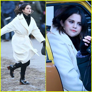 Selena Gomez Makes A Mad Dash From A Car While Filming 'Only Murders' in NYC