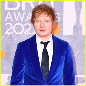 Ed Sheeran Rocks on a Blue Suit on the Brit Awards 2022 Red Carpet