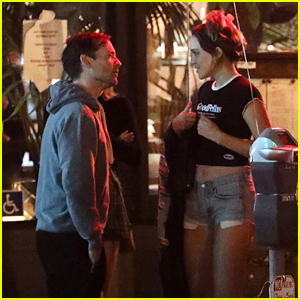 Tobey Maguire Chats With Mystery Girl Outside LA Bar