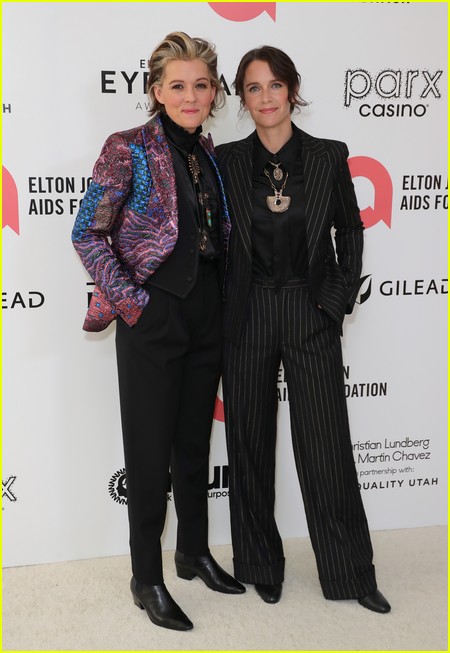 Brandi Carlile, Catherine Shepherd at the Elton John Oscar Party 2022