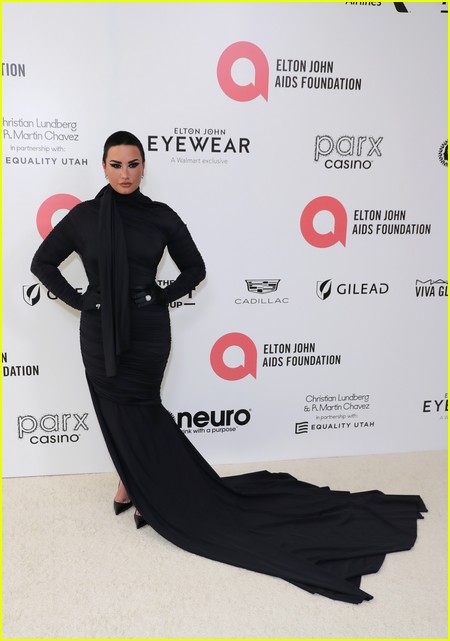 Demi Lovato at the Elton John Oscar Party 2022