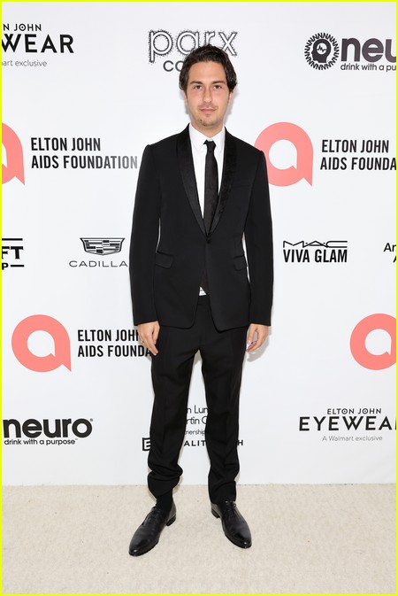 Nat Wolff at the Elton John Oscar Party 2022