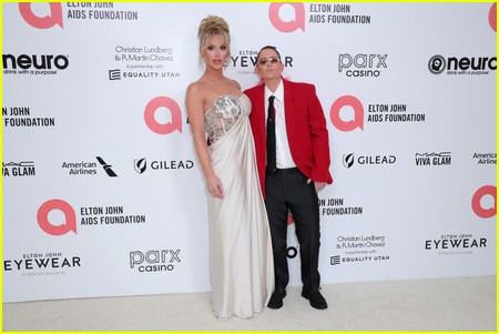 Gigi Gorgeous, Nats Getty at the Elton John Oscar Party 2022