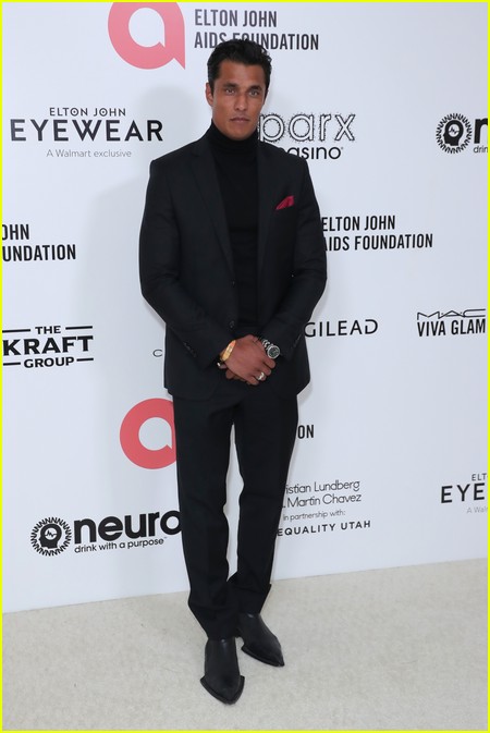 Staz Nair at the Elton John Oscar Party 2022