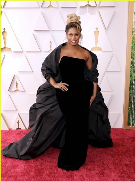 Laverne Cox on the Oscars 2022 red carpet