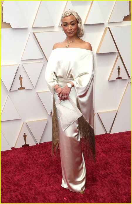 Tati Gabrielle on the Oscars 2022 red carpet