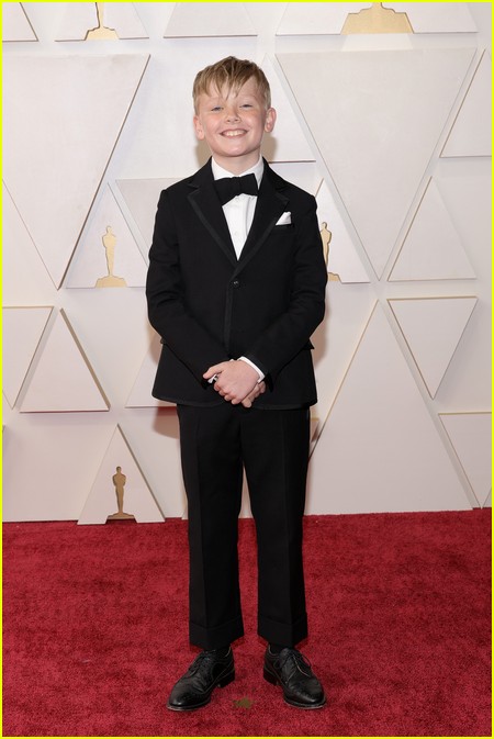 Jude Hill on the Oscars 2022 red carpet