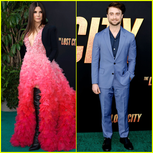 Sandra Bullock Wows in Ruffled Gown for 'The Lost City' Premiere with Daniel Radcliffe