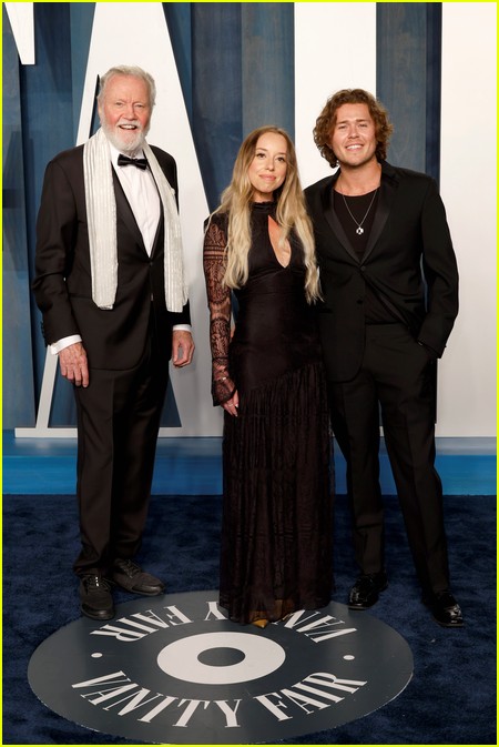 Jon Voight, Skyler Shaye, and Christian Lopez at the Vanity Fair Oscar Party 2022
