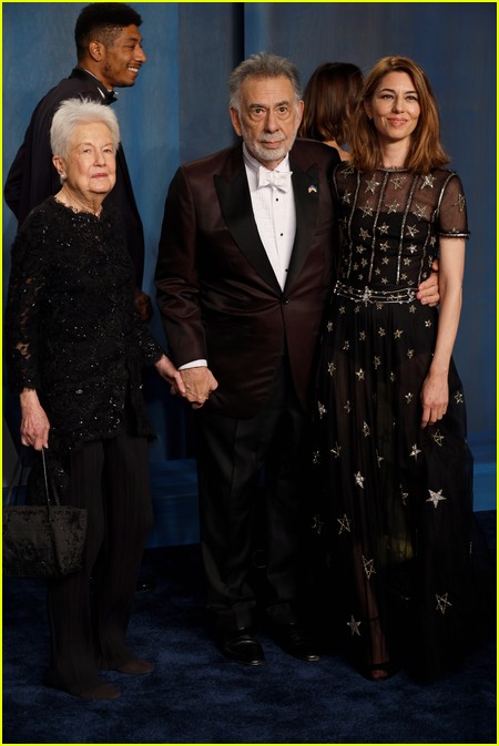 Francis Ford Coppola, Eleanor Coppola, Sofia Coppola at the Vanity Fair Oscar Party 2022