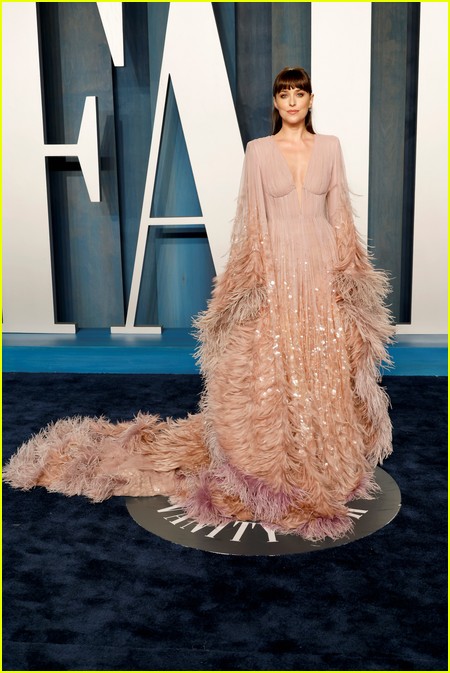 Dakota Johnson at the Vanity Fair Oscar Party 2022