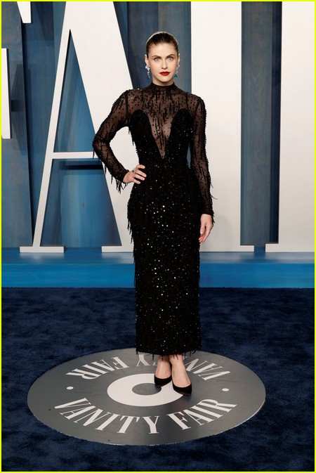 Alexandra Daddario at the Vanity Fair Oscar Party 2022