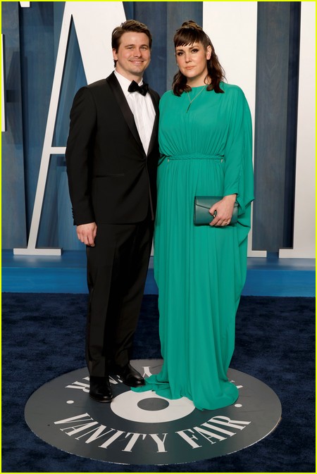 Jason Ritter, Melanie Lynskey at the Vanity Fair Oscar Party 2022