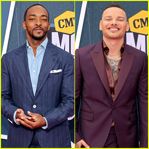 Anthony Mackie Joins Last Minute Co-Host Kane Brown on CMT Music Awards 2022 Red Carpet